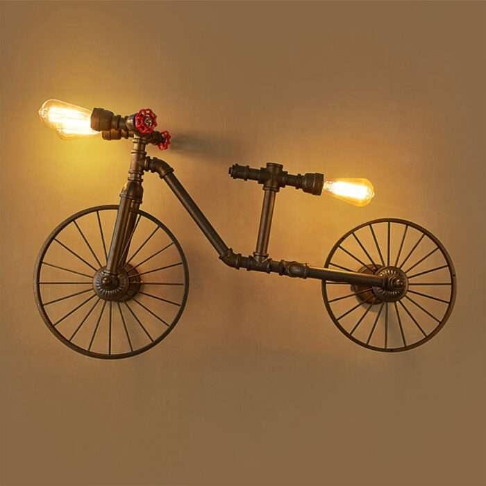 Retro Industrial Antique Giant Bike Water Pipe Wall Light Creative Cafe Restaurant - Image 4