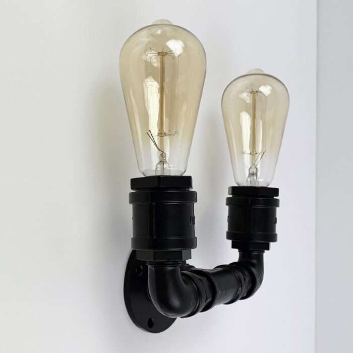 Vintage Industrial Water Pipe Lamp Retro Light Steampunk Wall Sconce