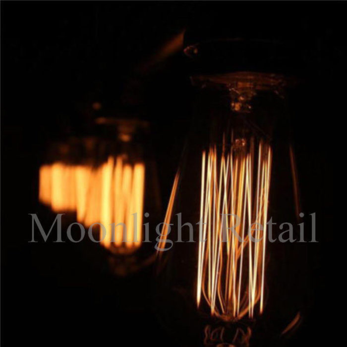 135cm Long New Industrial Steampunk Lighting Iron Pipe Edison Bulb Ceiling - Image 3