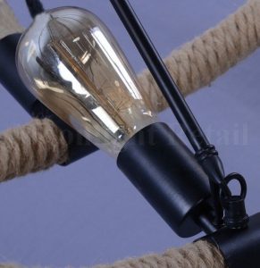 Industrial Farmhouse Iron Chandelier Light Edison Cafe Bar Restaurant Rustic - Image 5