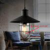 Modern Vintage Industrial Retro Loft Cage Glass Ceiling Lamp Shade Pendant Light - Image 4