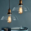 Modern Vintage Industrial Retro Loft Glass Ceiling Lamp Shade Pendant Light