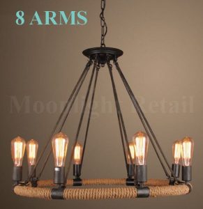 Industrial Farmhouse Iron Chandelier Light Edison Cafe Bar Restaurant Rustic - Image 10