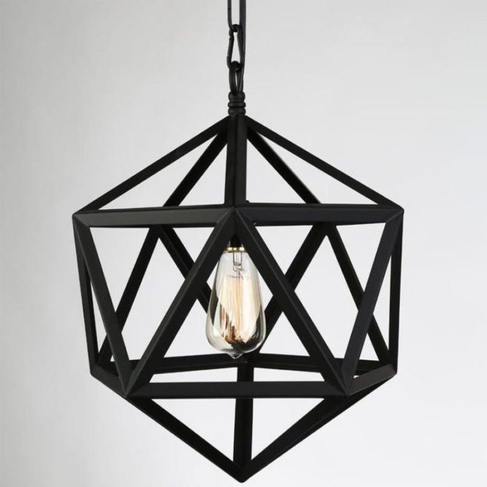 Modern Vintage Industrial Edison Light Diamond Cage Retro Loft Ceiling Pendant