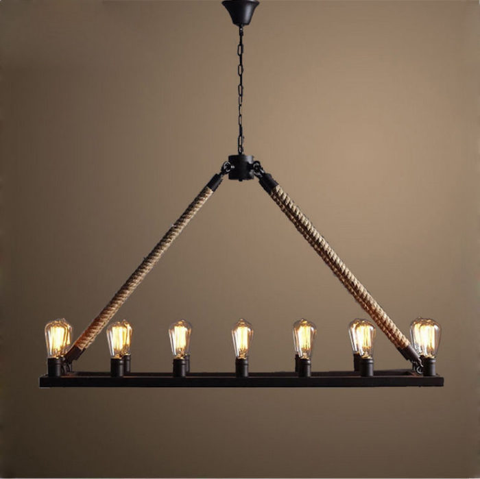 Large Industrial Farmhouse Iron Chandelier Light Edison Bar Restaurant Rustic 16 - Image 3