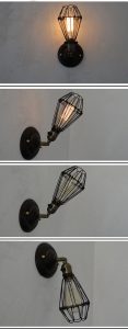 E27 Vintage Industrial Retro Wall Lights Fittings Indoor Sconce iron Metal Lamp - Image 3