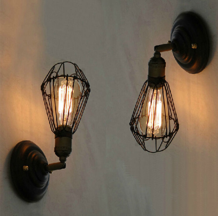 E27 Vintage Industrial Retro Wall Lights Fittings Indoor Sconce iron Metal Lamp