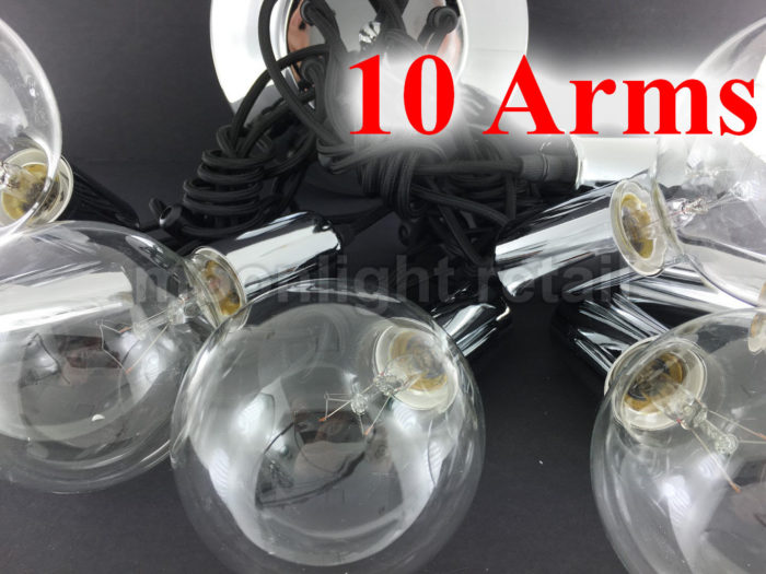 6/8/10 Bulb Lights Edison Chandelier Suspension Ceiling Pendant CHROME Spider - Image 9