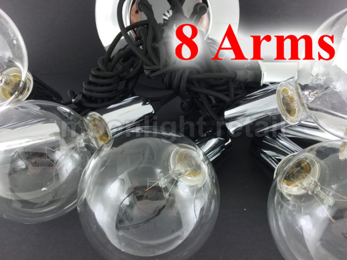 6/8/10 Bulb Lights Edison Chandelier Suspension Ceiling Pendant CHROME Spider - Image 8