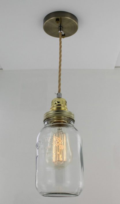 Edison Bulb Vintage Pendant Light Mason Kilner Jam Jar Edison Bulb Vintage Pendant Light Mason Kilner Jam Jar Rustic Lamp G1