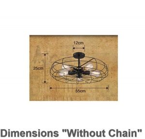 Industrial Fan Style Lighting Iron Edison Ceiling Vintage Rustic - Image 3