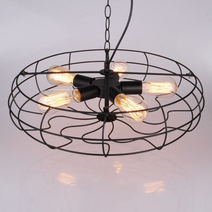 Industrial Fan Style Lighting Iron Edison Ceiling Vintage Rustic - Image 5