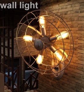 Industrial Fan Style Lighting Iron Edison Ceiling Vintage Rustic - Image 10