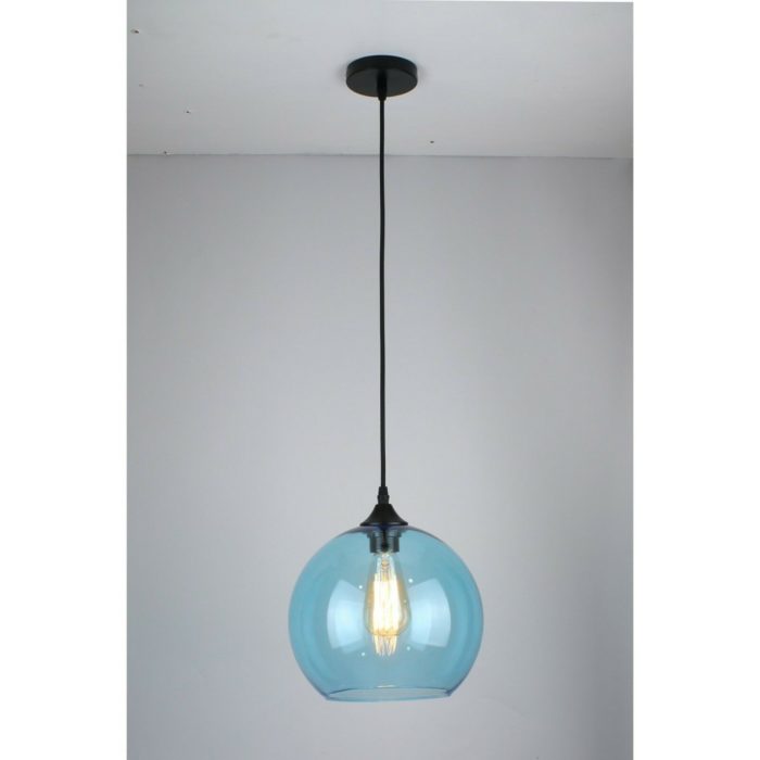 Modern Multi Colour Ceiling Clear Pink Blue Grey Amber Glass Pendant Light - Image 6