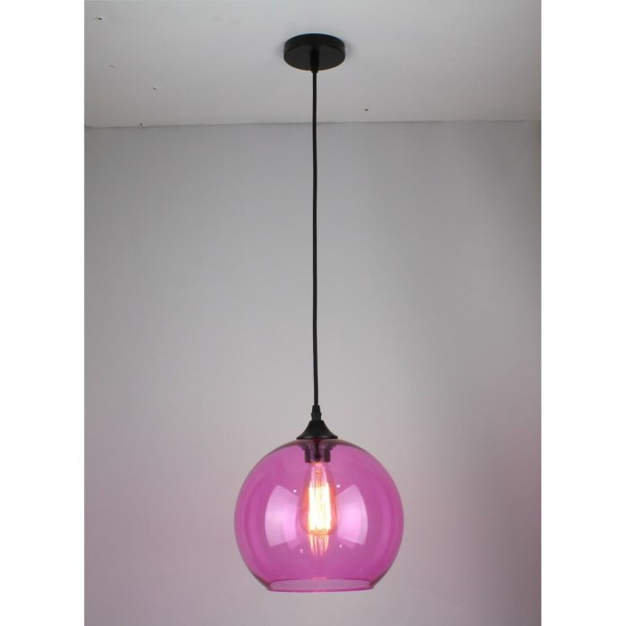 Modern Multi Colour Ceiling Clear Pink Blue Grey Amber Glass Pendant Light - Image 8