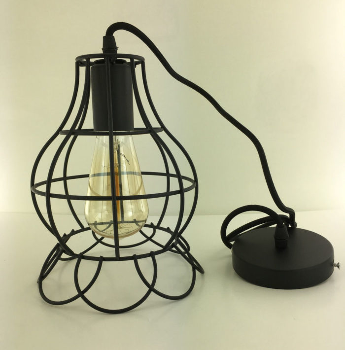 Vintage Industrial Metal Cage Black Cafe Loft Bar Pendant Light Lamp Shade - Image 8