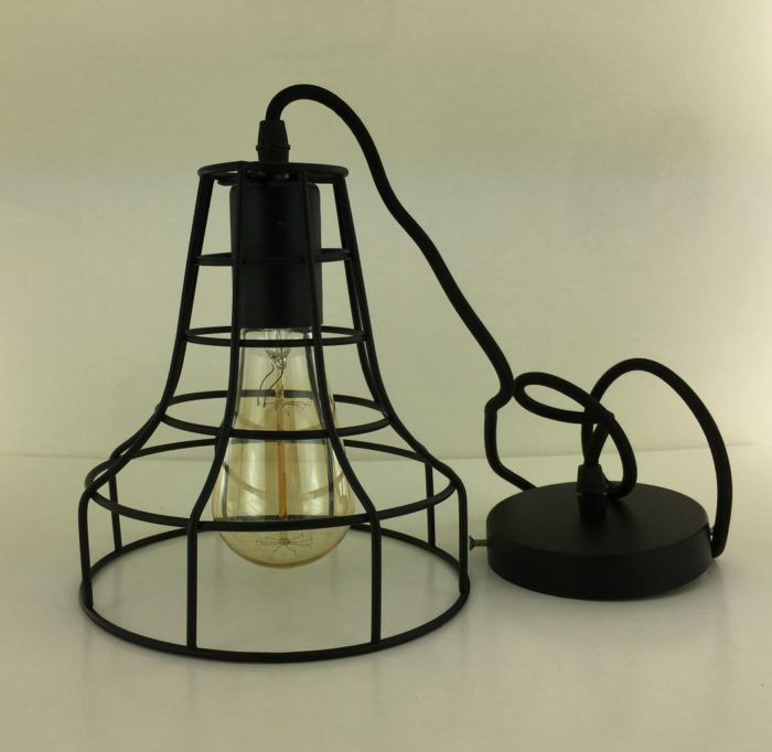 Vintage Industrial Metal Cage Black Cafe Loft Bar Pendant Light Lamp Shade - Image 5