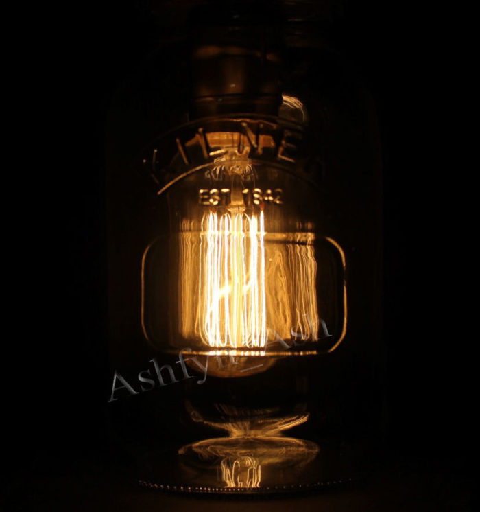 Jam Jar Light Lamp Kilner Vintage Industrial Retro Edison Style Filament Bulb BR - Image 5