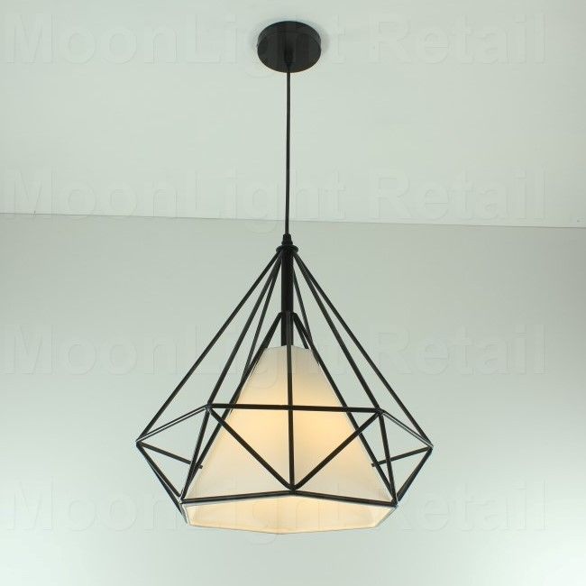 Modern Vintage Industrial Retro Loft Cage Fabric Ceiling Lamp
