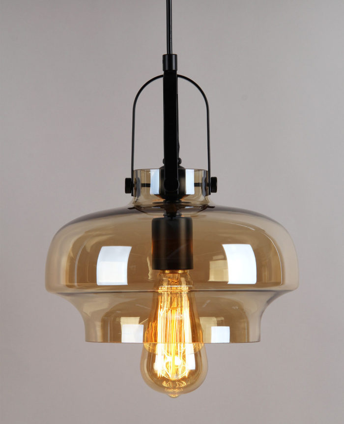 Modern Amber Vintage Industrial Retro Glass Ceiling Lamp Shade Pendant Light