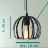 Modern 3 Way Ceiling Pendant Cluster Light Fitting Lights Black Cage Style - Image 2