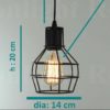 Modern 3 Way Ceiling Pendant Cluster Light Fitting Lights Black Cage Style - Image 6