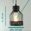Modern 3 Way Ceiling Pendant Cluster Light Fitting Lights Black Cage Style - Image 8