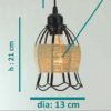 Modern 3 Way Ceiling Pendant Cluster Light Fitting Lights Black Cage Style - Image 5