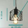 Modern 3 Way Ceiling Pendant Cluster Light Fitting Lights Black Cage Style - Image 3