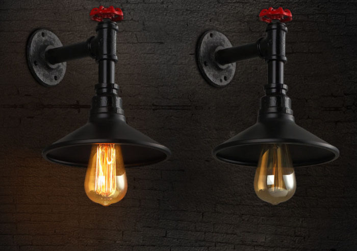 Modern Loft Metal Vintage Industrial Rustic Sconce Wall Light Lamp Single,Double - Image 4