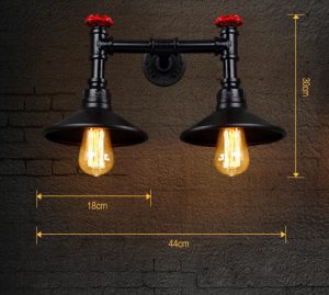 Modern Loft Metal Vintage Industrial Rustic Sconce Wall Light Lamp Single,Double - Image 8